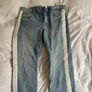 Jeans w side stripe
